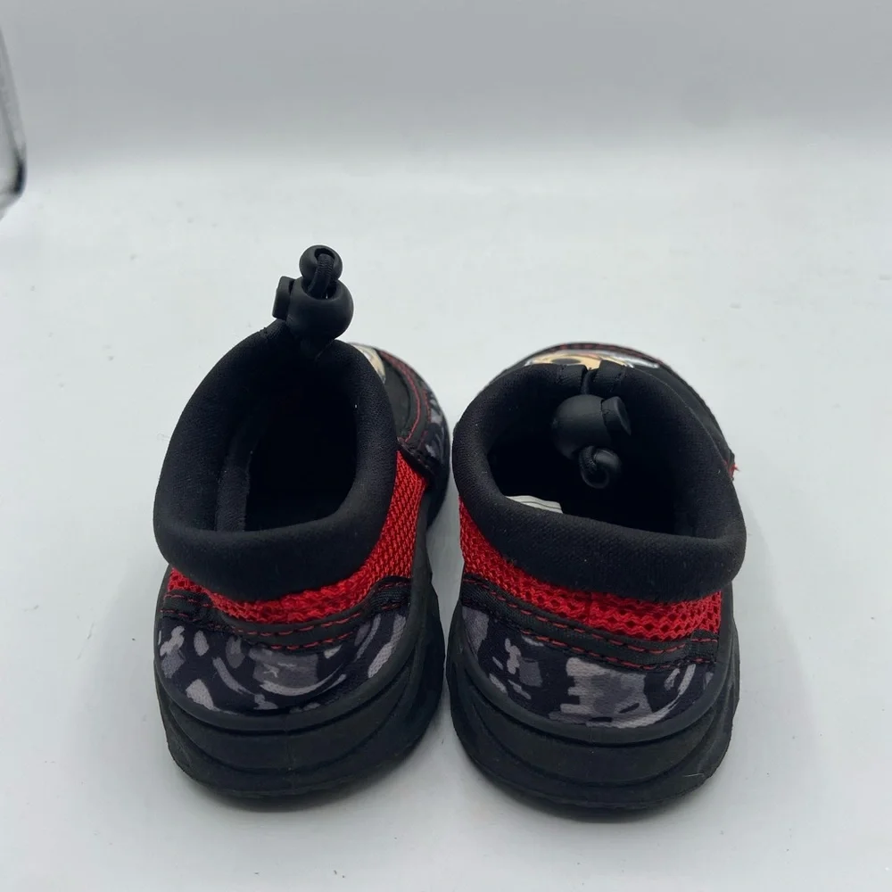 Disney Black and Red Water Shoes with Mickey Mouse Design
